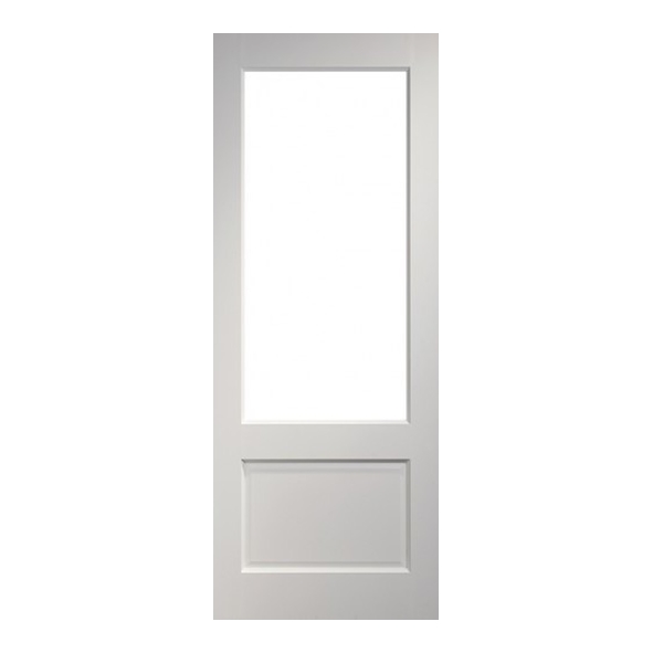 Deanta Internal White Primed Madison Doors [Clear Bevelled Glass]