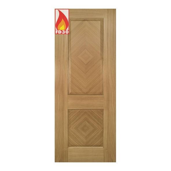 45KENSF/DX813FSC  2032 x 813 x 45mm [32]  Deanta Internal Oak Kensington Prefinished FD30 Fire Door