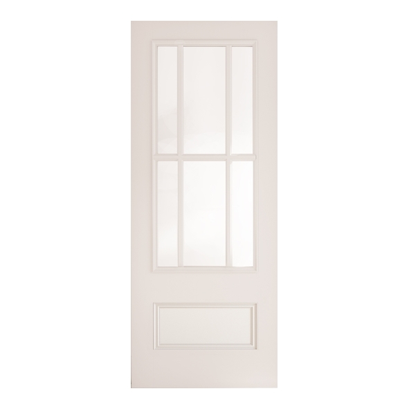 Deanta Internal White Primed Canterbury Doors [Clear Glass]