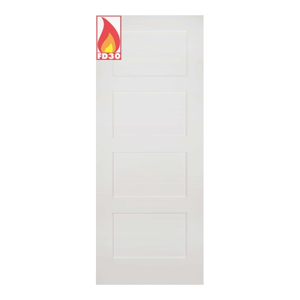 45COVF/DWHP686  1981 x 686 x 45mm [27]  Deanta Internal White Primed Coventry FD30 Fire Door