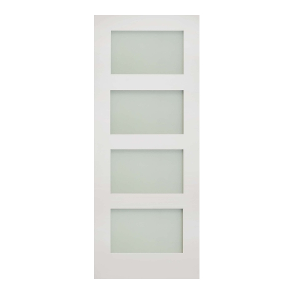 Deanta Internal White Primed Coventry Doors [Obscure Glass]
