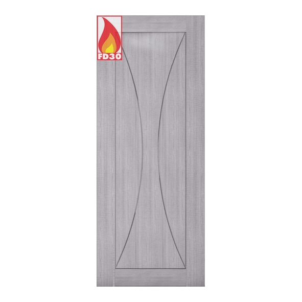 45SORF/DLGX686FSC  1981 x 686 x 45mm [27]  Deanta Internal Light Grey Ash Sorrento Prefinished FD30 Fire Door