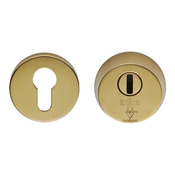 AEB1750PVD  PVD Polished Brass  Eurospec BS Security Euro Cylinder Escutcheons