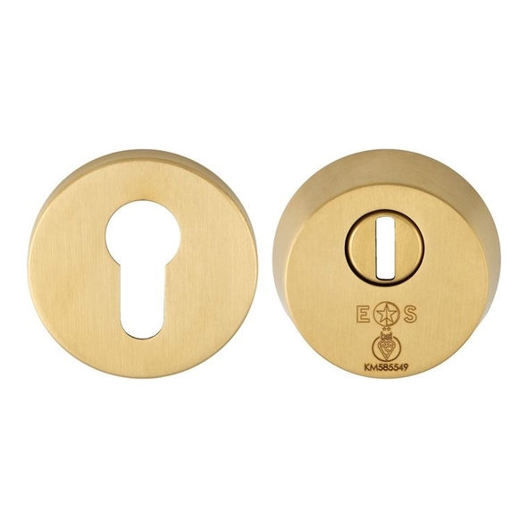 AEB1750SPVD  PVD Satin Brass  Eurospec BS Security Euro Cylinder Escutcheons