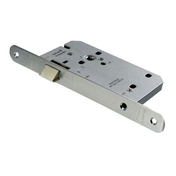 DLE0055LSSS/R  085mm [055mm]  Satin Stainless  Radius  Contract Euro Standard Latch