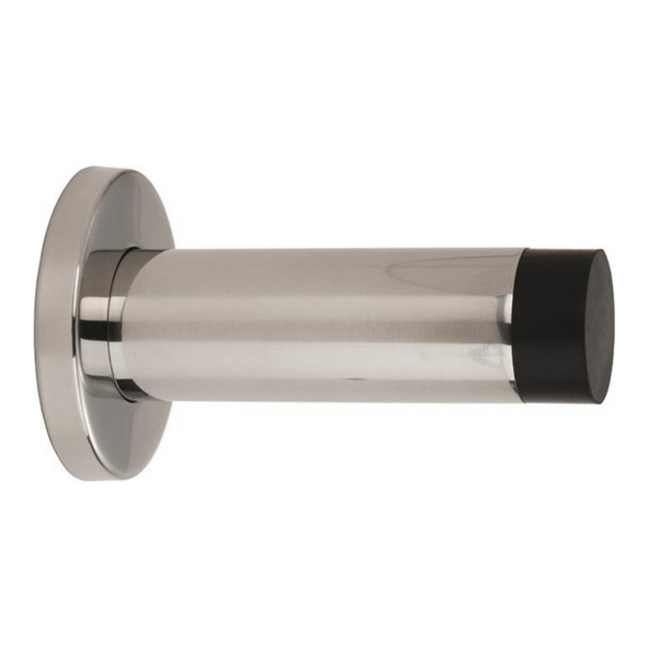 DSW1016BSS • 076mm • Polished Stainless • Wall Mounted Projection Door Stop With Concealed Fixing Rose