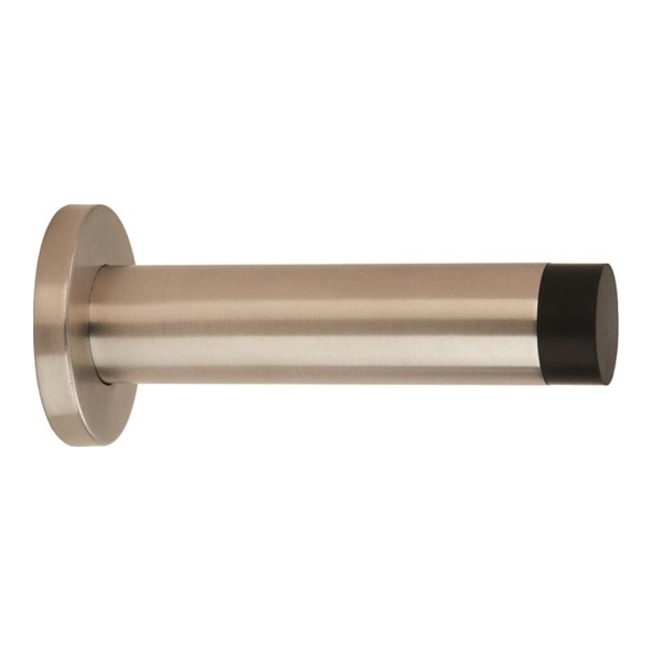 DSW1017SSS  102mm  Satin Stainless  Wall Mounted Projection Door Stop With Concealed Fixing Rose