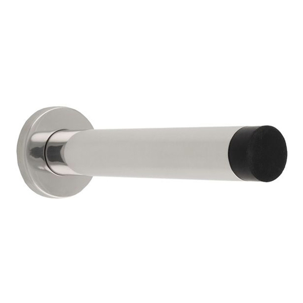 DSW1019BSS  150mm  Polished Stainless  Wall Mounted Projection Door Stop With Concealed Fixing Rose