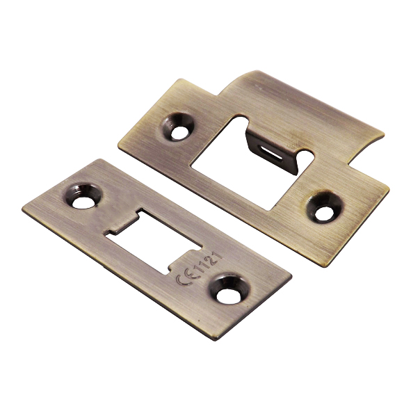 FSF5009AB • Square Forend & Striker • Antique Brass • For Superior Tubular Latch