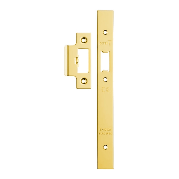 FSF5016PVD  Square Forend & Striker  PVD Brass  For Architectural Euro Standard Latch