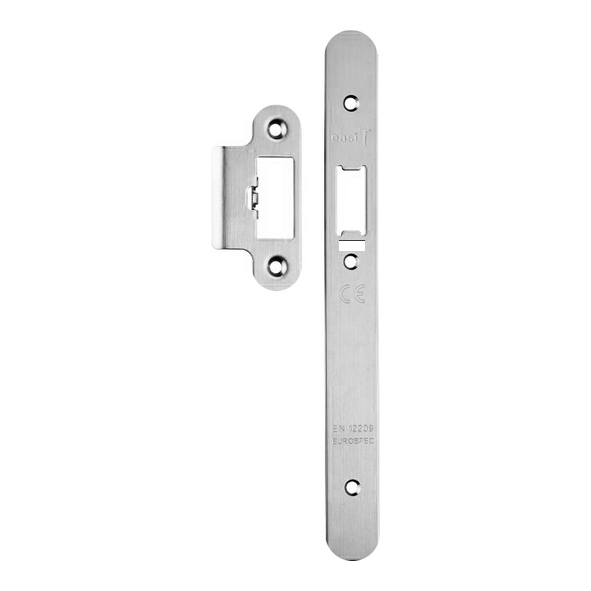 FSF5031SSS/R  Radiused Forend & Striker  Satin Stainless  For Architectural Euro Standard Nightlatches
