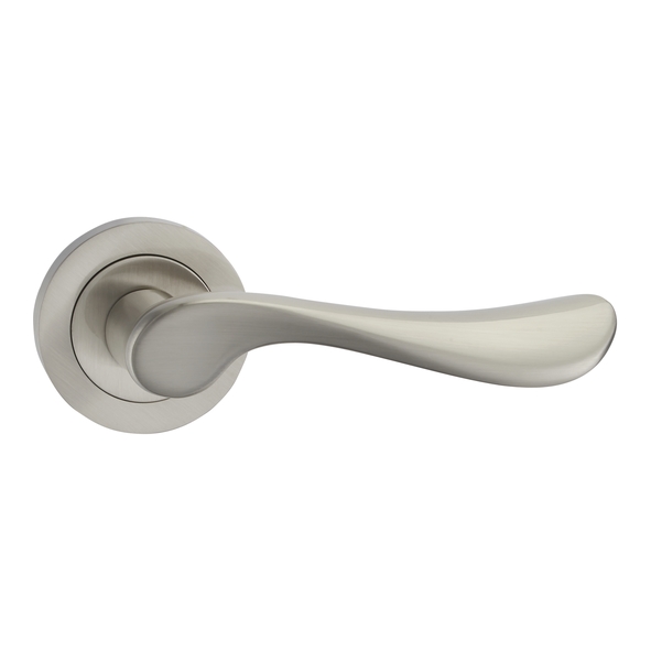FCOWAV-SN  Satin Nickel  Fortessa Wave Levers On Round Roses