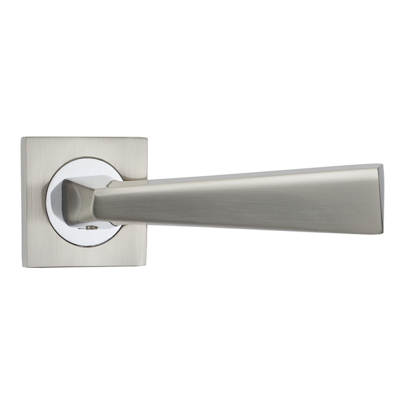 FDECAN-SN/CP  Satin Nickel / Polished Chrome  Fortessa Cannes Levers On Square Roses