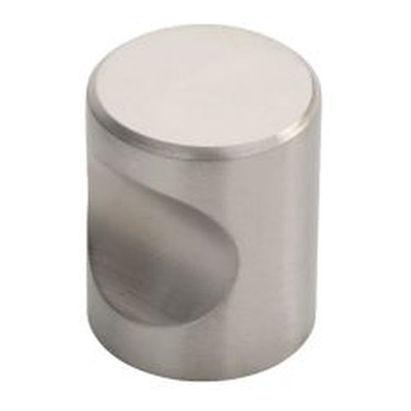 FTD430CSS  25 x 25 x 30mm  Satin Stainless  Fingertip Design Cylindrical Cabinet Knob
