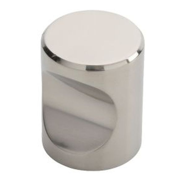 FTD430DPS  30 x 30 x 37mm  Polished Stainless  Fingertip Design Cylindrical Cabinet Knob