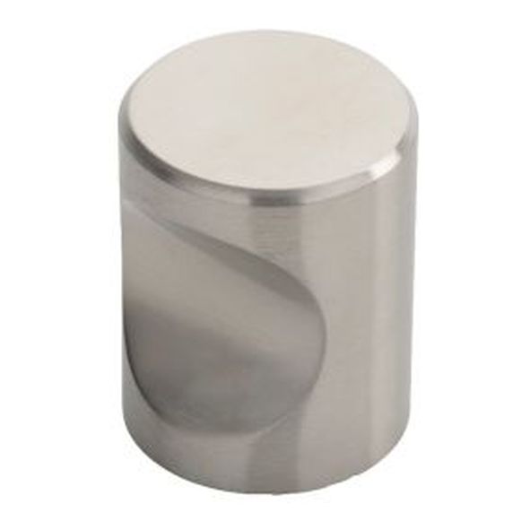 FTD430DSS  30 x 30 x 37mm  Satin Stainless  Fingertip Design Cylindrical Cabinet Knob