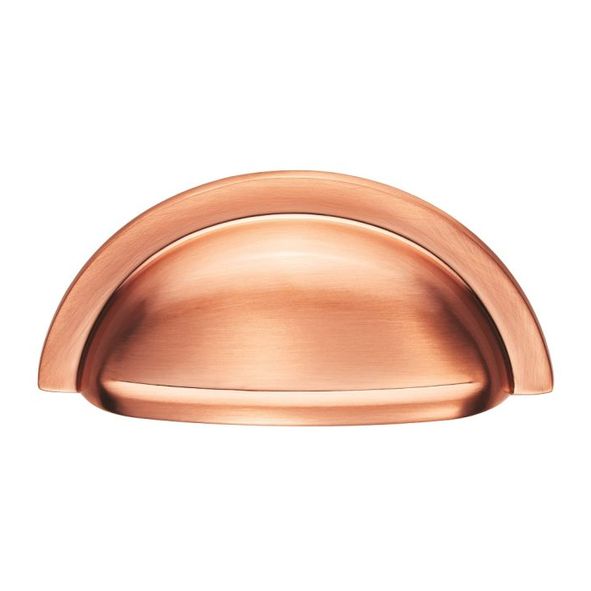 FTD558SCO  76 x 92 x 20mm  Satin Copper  Fingertip Design Oxford Cabinet Cup Handle