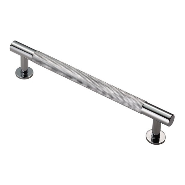FTD700CCP  160 c/c x 190 x 12 x 36mm  Polished Chrome  Fingertip Design Knurled Cabinet Pull Handle