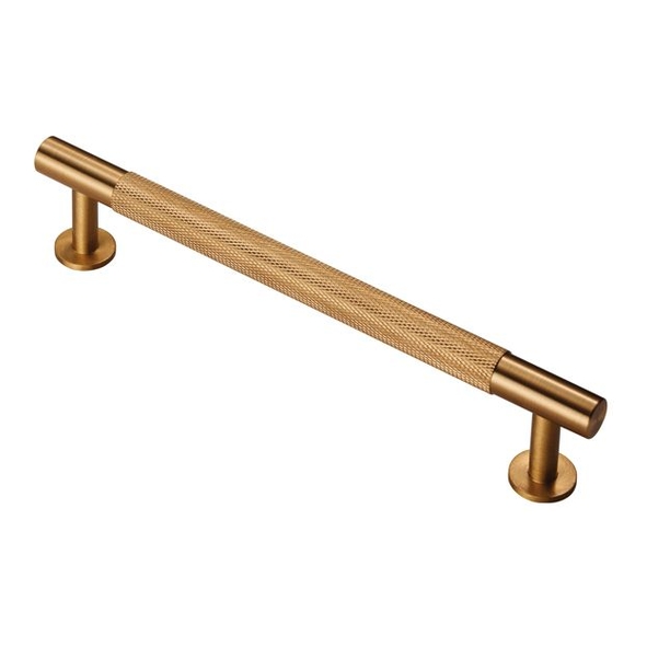 FTD700CSB  160 c/c x 190 x 12 x 36mm  Satin Brass  Fingertip Design Knurled Cabinet Pull Handle