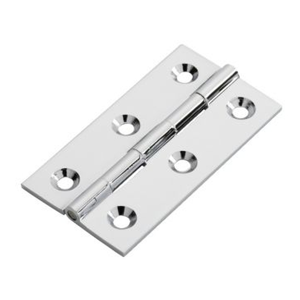 FTD800DCP  64 x 35 x 2mm  Polished Chrome  Fingertip Design Small Cabinet Butt Hinges