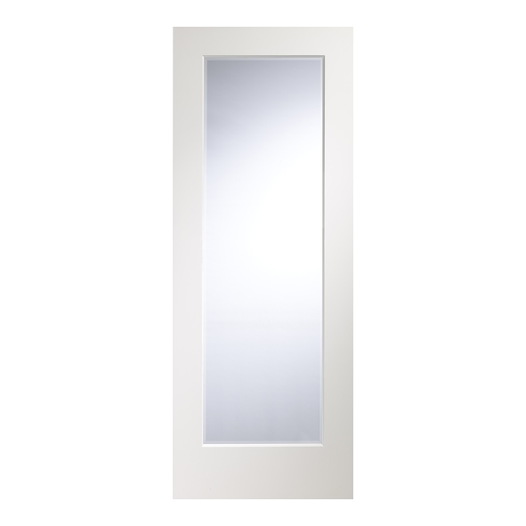 XL Joinery Internal White Cesena Pre-Finished Doors [Clear Bevelled Glass]