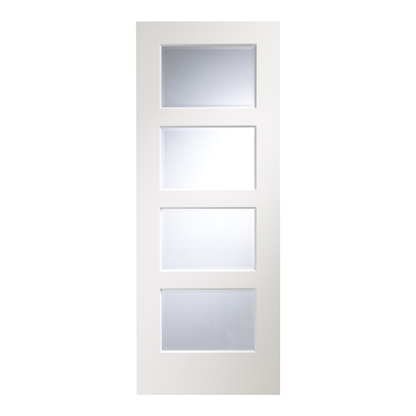 XL Joinery Internal White Severo Pre-Finished Doors [Clear Glass]