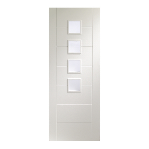 XL Joinery Internal White Primed Palermo Doors [Obscure Glass]