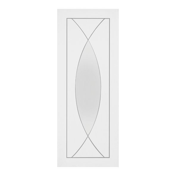 XL Joinery Internal White Primed Pesaro Doors [Clear Glass]