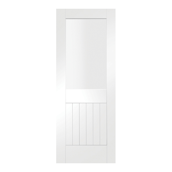 XL Joinery Internal White Primed Suffolk 1 Light Doors [Clear Glass]
