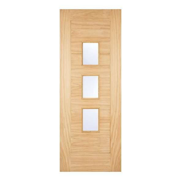 LPD External Unfinished Oak Arta Doors [Obscure Double Glazed]