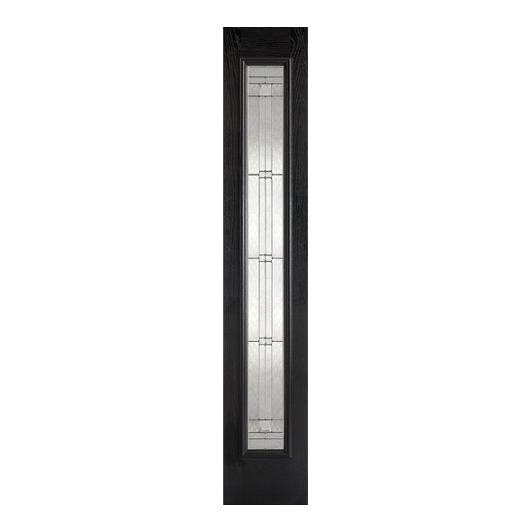 LPD External GRP Black / White Elegant Raised Moulding Sidelight [Lead Double]