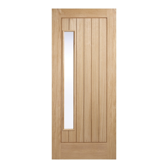 LPD External Unfinished Oak Newbury Doors [Obscure Double Glazed]