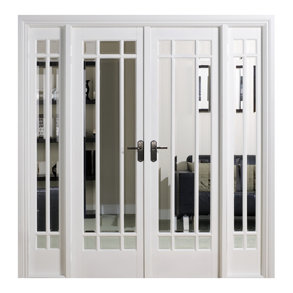 LPD Internal White Primed Manhattan Room Dividers [Clear Bevelled Glass]