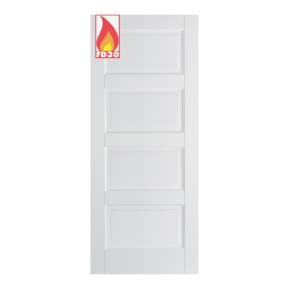 WFCON4P33FC  1981 x 838 x 44mm [33]  LPD Internal White Primed Contemporary FD30 Fire Door