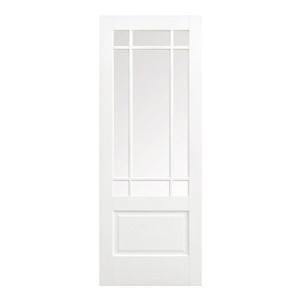 LPD Internal White Primed Downham Doors [Clear Bevelled Glass]