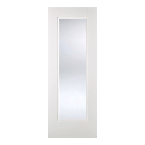 LPD Internal White Primed Plus Eindhoven Doors [Clear Bevelled Glass]
