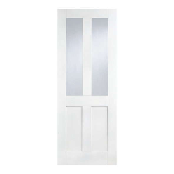 LPD Internal White Primed London Doors [Clear Glass]