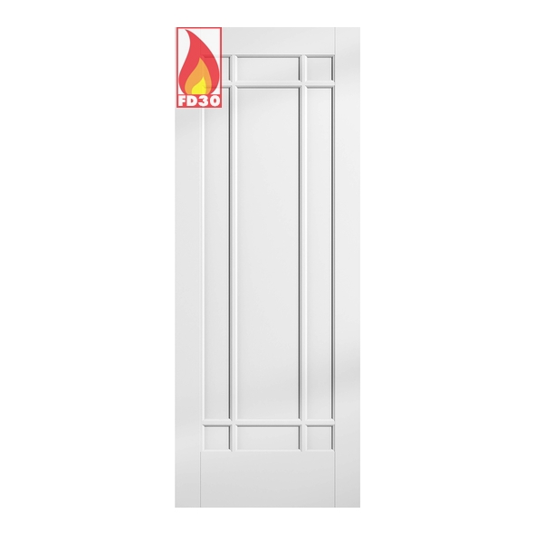 LPD Internal White Primed Manhattan FD30 Fire Doors