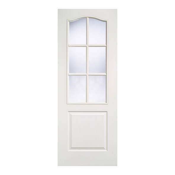 LPD Internal White Primed Moulded Classical Doors [Clear Glass]
