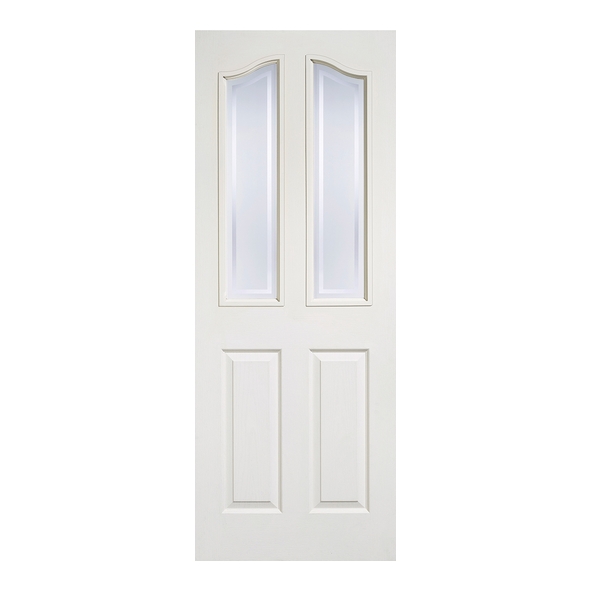 LPD Internal White Primed Moulded Mayfair Doors [Obscure / Clear Glass]