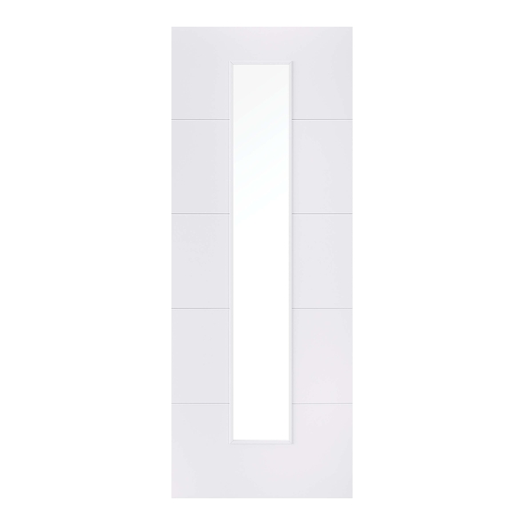 LPD Internal White Primed Santandor 1L Doors [Clear Glass]