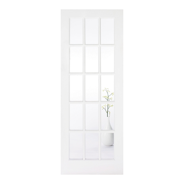 LPD Internal White Primed SA77 Doors [Clear Glass]