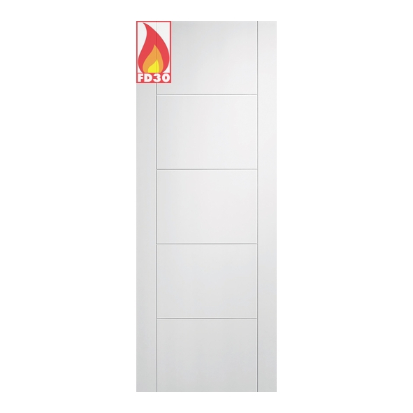 WFVANFC826  2040 x 826 x 44mm  LPD Internal White Primed Vancouver 5P FD30 Fire Door