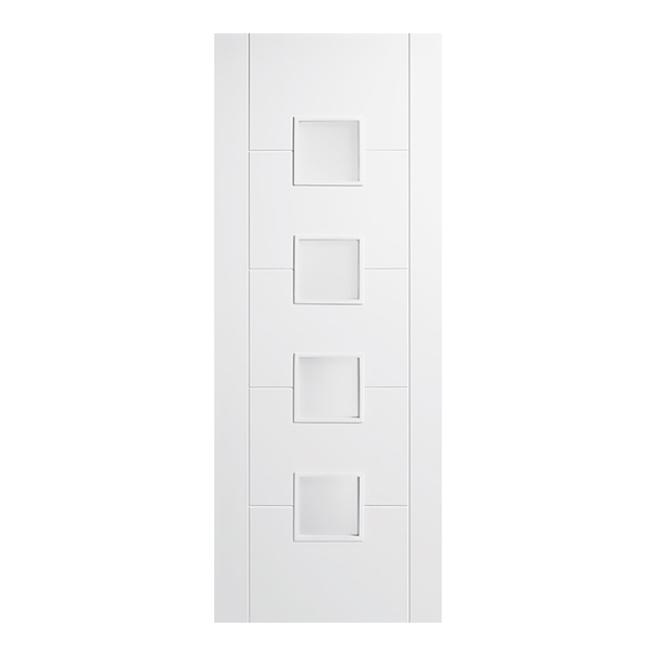LPD Internal White Primed Vancouver Raised Moulding Doors [Obscure Glass]