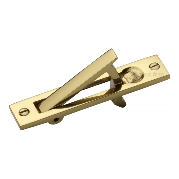 C1165-PB  Polished Brass  Heritage Brass Traditional Pocket Door End Pull Handle