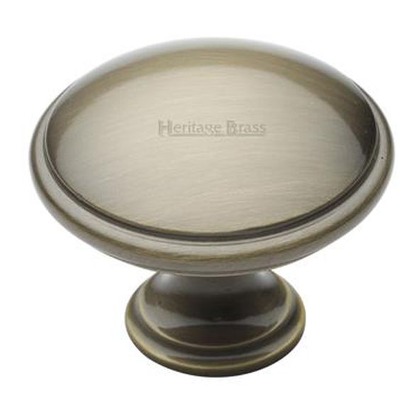 C3950 38-AT • 38 x 19 x 30mm • Antique Brass • Heritage Brass Domed With Base Cabinet Knob