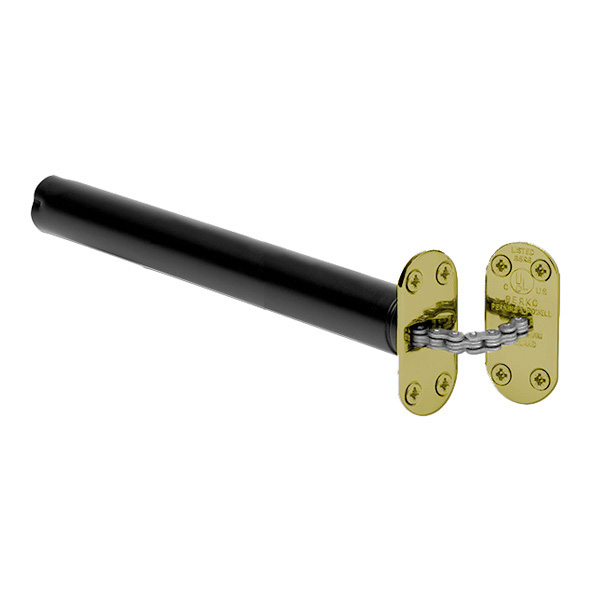 R21  Radius Plate  Polished Brass  Perko Extended Single Chain Concealed Door Closer