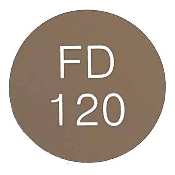 2541-120  Cocoa Brown  47mm   Self Adhesive Fire Door Identification Disc