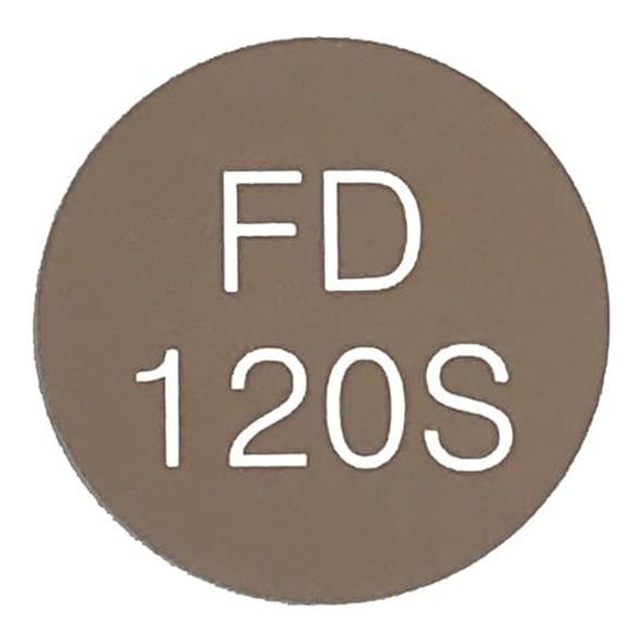 2541-120S  Cocoa Brown  47mm   Self Adhesive Fire & Smoke Door Identification Disc