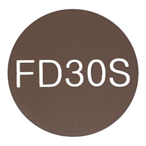 2541-30S  Cocoa Brown  47mm   Self Adhesive Fire & Smoke Door Identification Disc